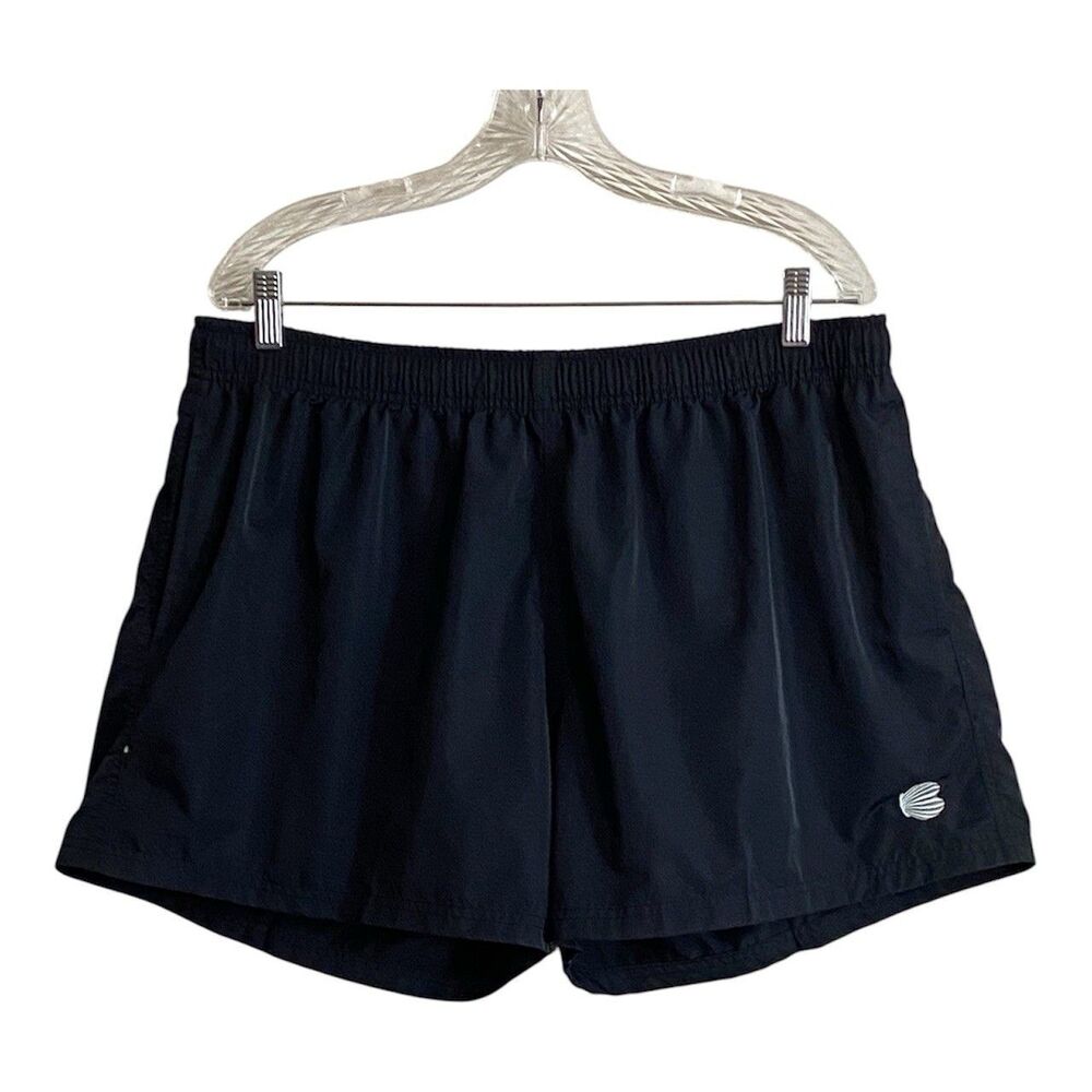 Beach Belle Women’s Board Shorts Size 18W Black Pockets Elastic Waist